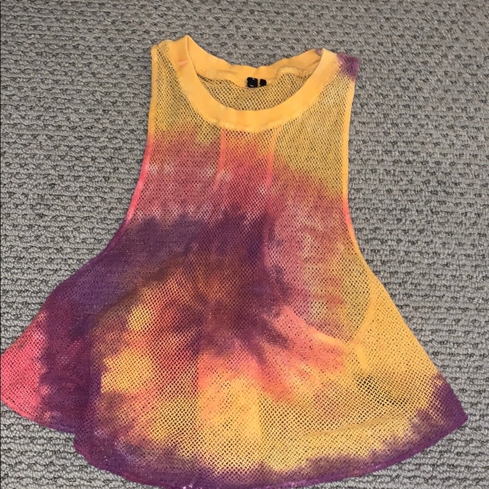 Urban Outfitters Mesh Racerback tie dye tank top!